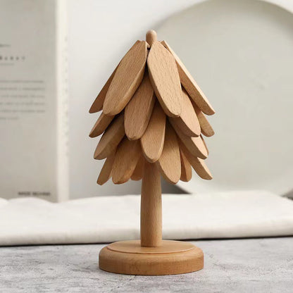 Wooden Christmas Tree Trivet Stand – detail view 5