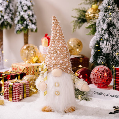 Nordic Christmas Gnome – light-up with walking stick