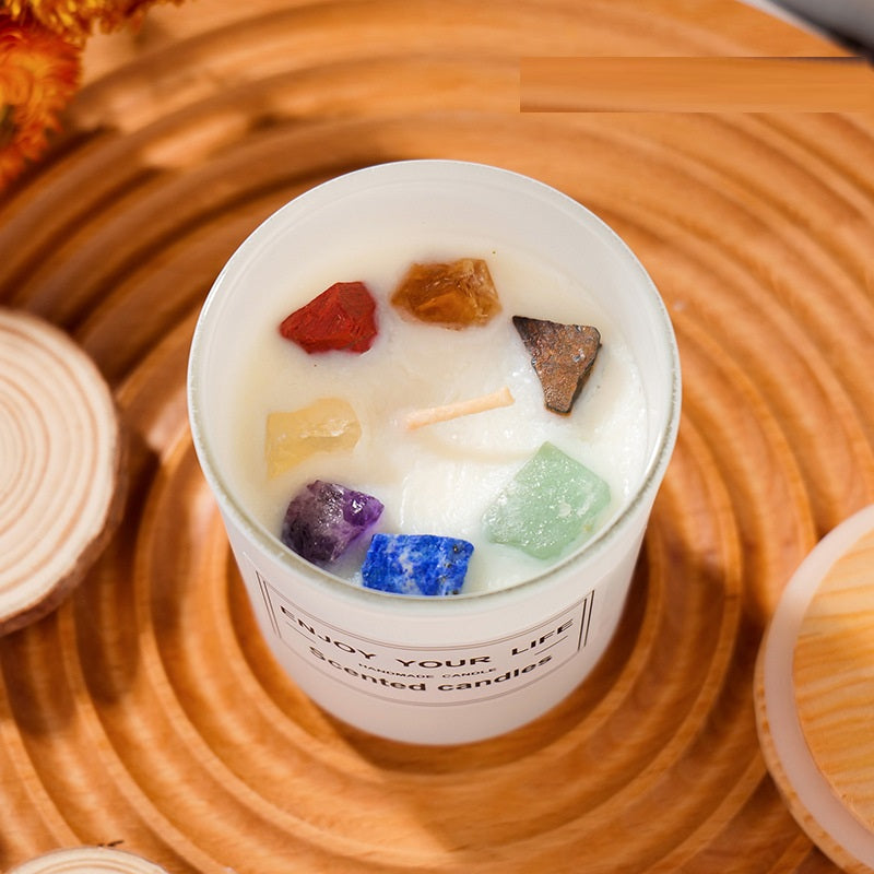 Handmade Crystal Scented Candle – detail view 7