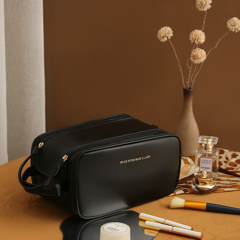 Three-Layer Vegan Leather Cosmetic Bag – detail view 3