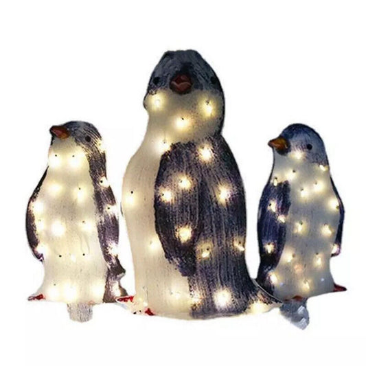 Light-Up Acrylic Penguin Trio by PRYCE & KNOX