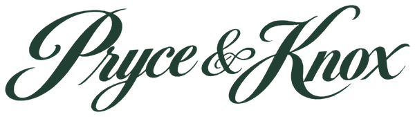 Pryce & Knox elegant forest green script wordmark transparent logo
