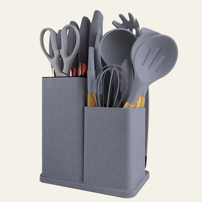 19-Piece Silicone Kitchen Utensil Set by PRYCE & KNOX